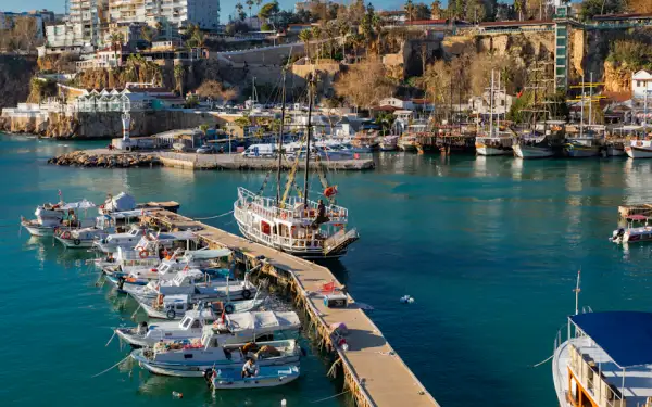 Boats in Antalya’s old harbour