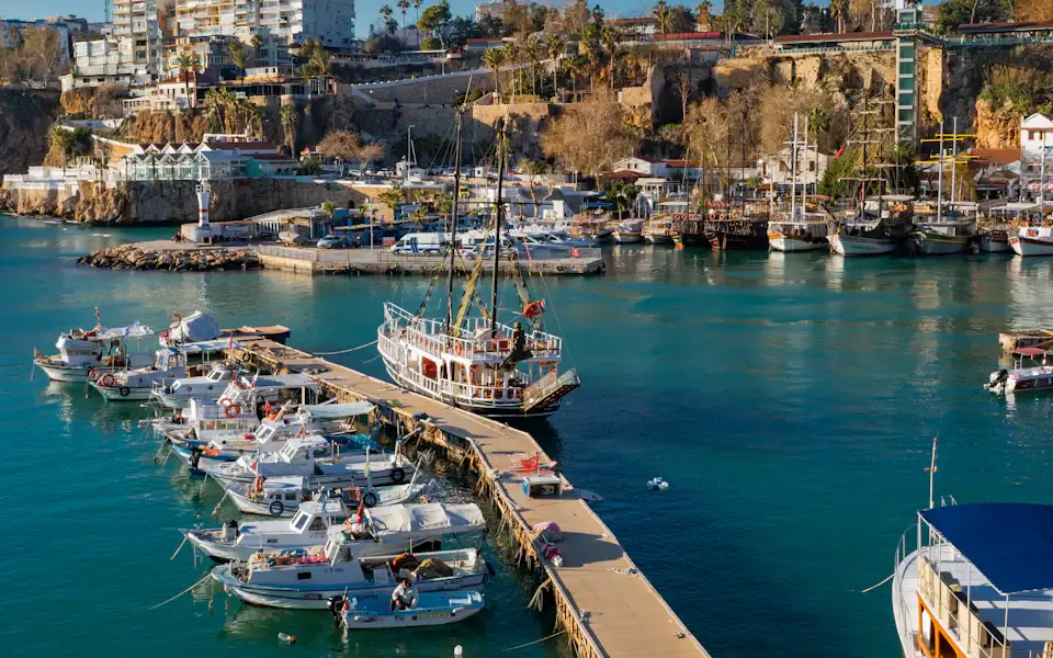 Boats in Antalya’s old harbour